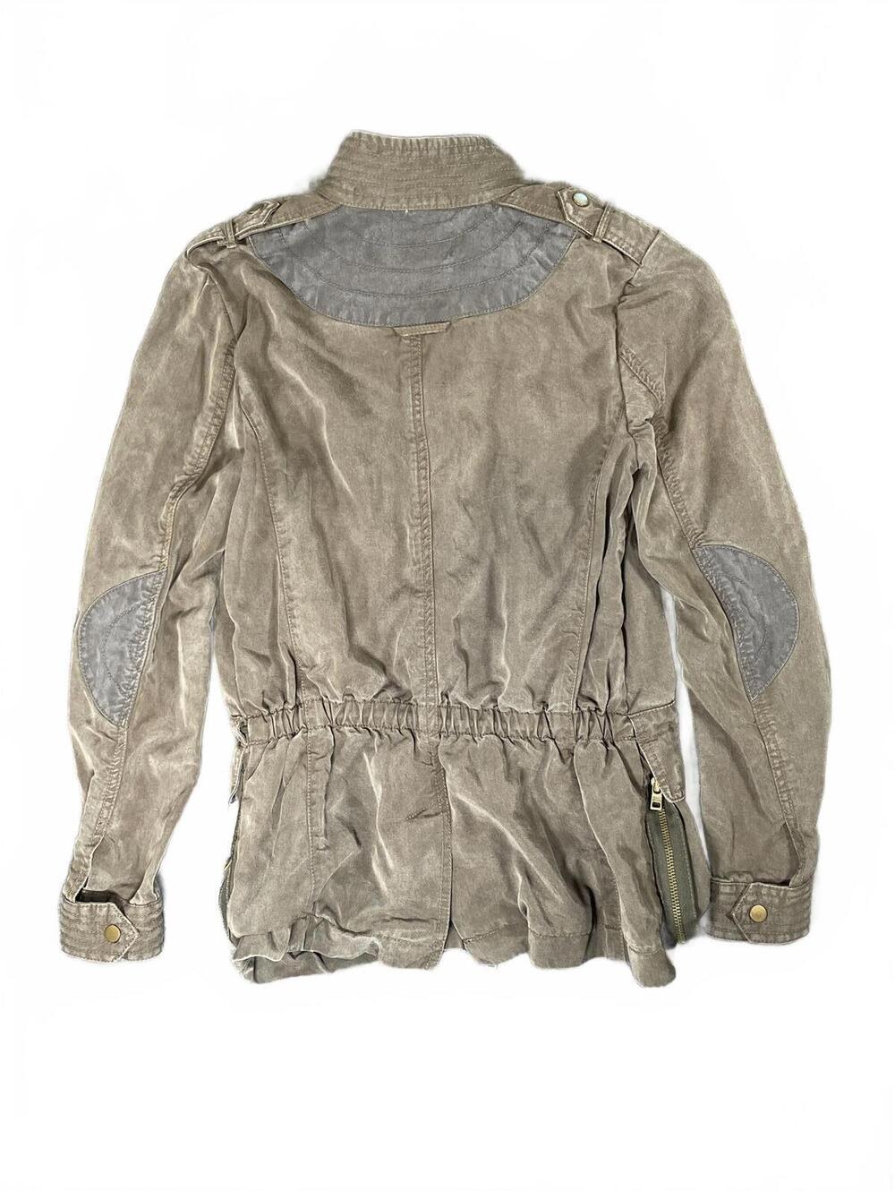 7 for All Mankind Utility Women's Jacket Button and Zip Closure Mock Neck Small - Picture 9 of 11